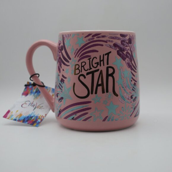 EttaVee ~ New With Tags: Pink BRIGHT STAR Tea/Coffee Mug: Jessi Raulet - Picture 4 of 8